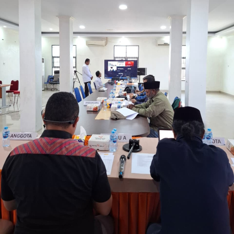 Suasana Ruang Rekapitulasi DPB Triwulan 1 Tahun 2026 Kabupaten Mimika